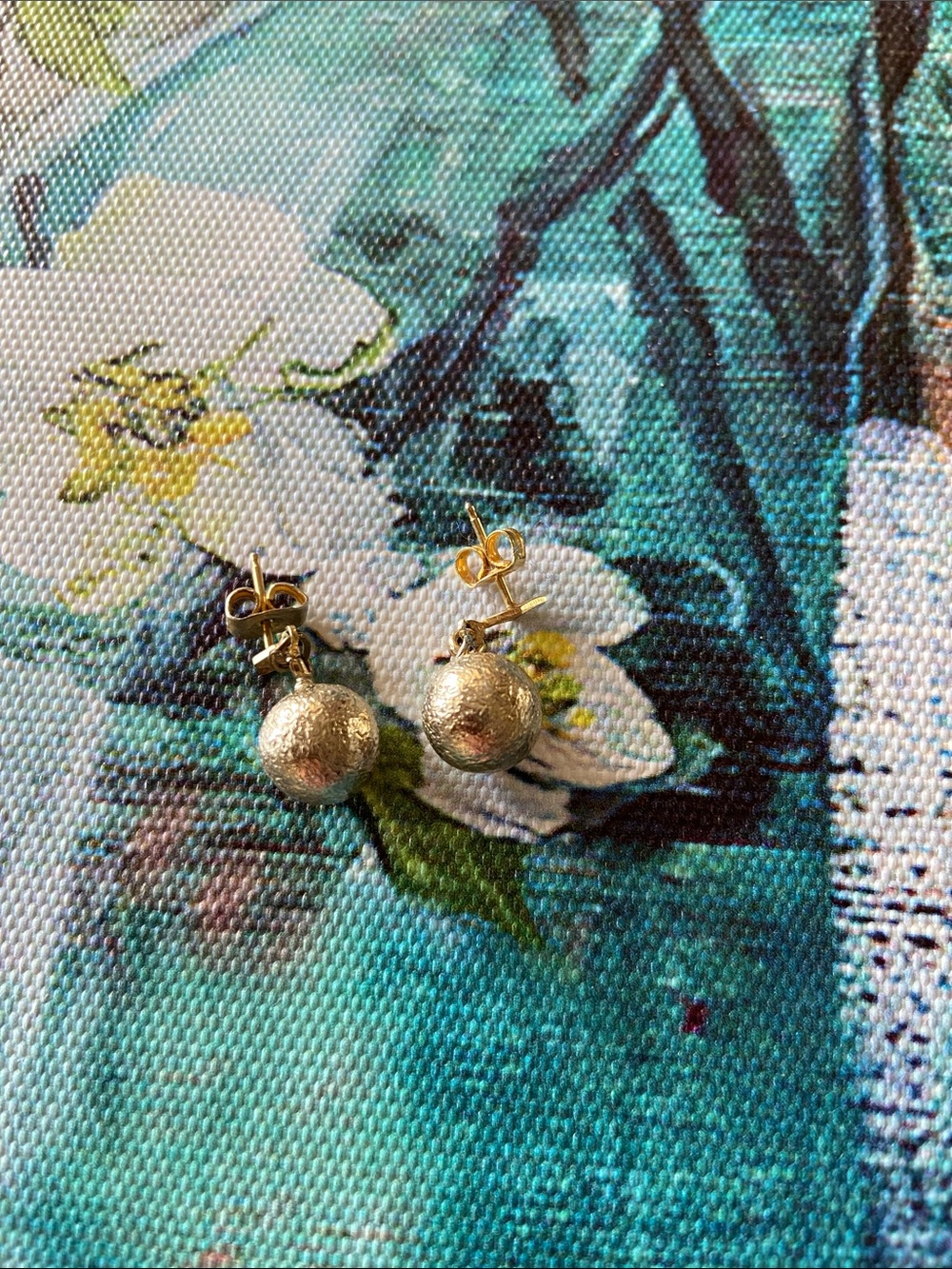Gold Ball Stud Earrings